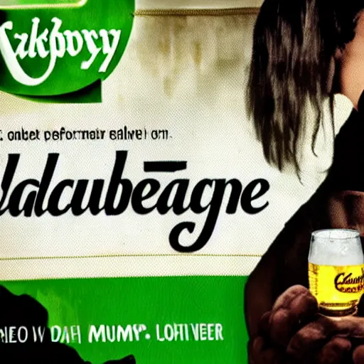 Image similar to advertisement of new Carlsberg beer made with authentic human feces