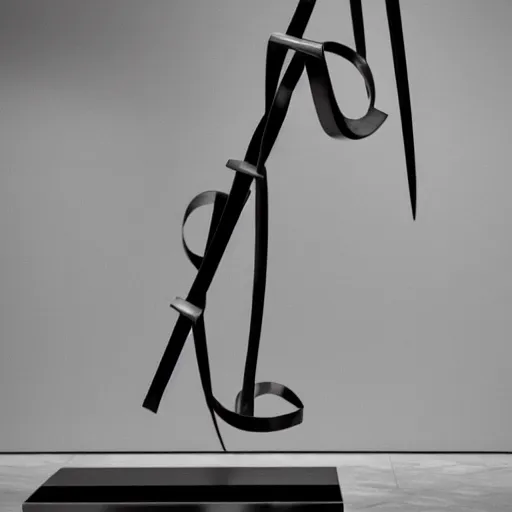 Image similar to An offset photography of a new series of sculptures by Anthony Caro on display, at the Met in NYC