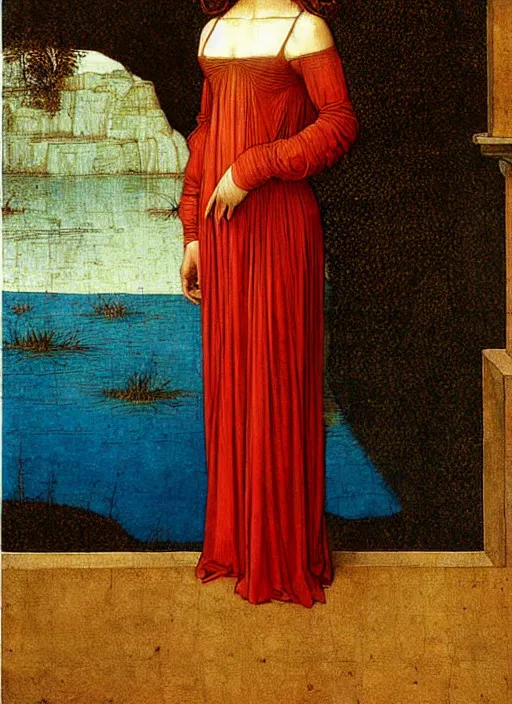 Prompt: long and wide feminine dress immersed in water, art by moebiu, leonardo da vinci