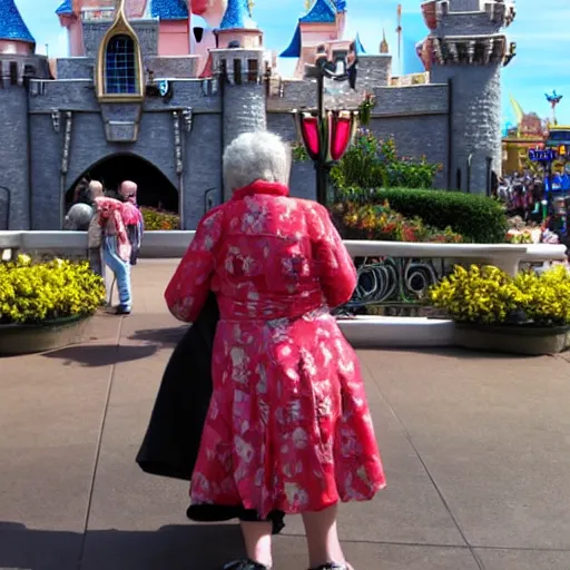 grandma fights in disneyland Stable Diffusion OpenArt
