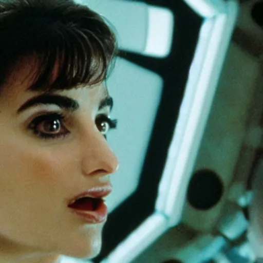 Image similar to 2 0 0 1 : a space odyssey material penelope cruz as a muppet