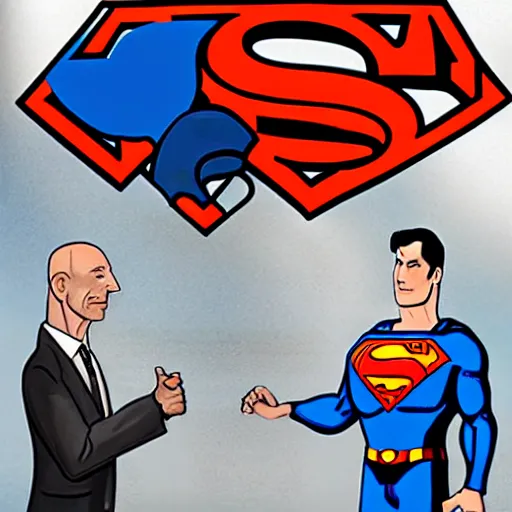 Prompt: Jeff bezos vs Superman