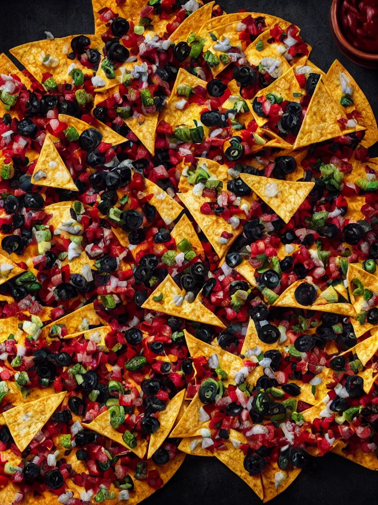 Prompt: evil nachos, hyperrealistic, ultrarealistic, intricate details, 4k, unreal 5, digital art