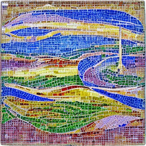 Image similar to grangemouth in mixed size mosaic tiles by erin hanson