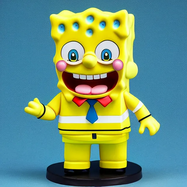 Image similar to spongebob, an anime nendoroid of spongebob, figurine, detailed product photo