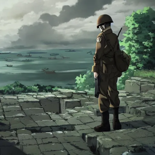 Image similar to WWII by Makoto Shinkai