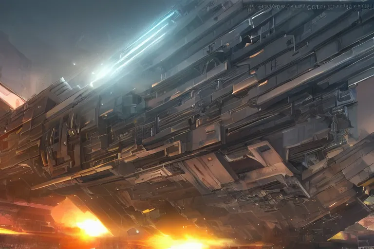 Image similar to very complex huge railgun being constructed at the middle of the city, digital painting, mixed media, trending on artstation and deviantart, epic composition, highly detailed, 8 k