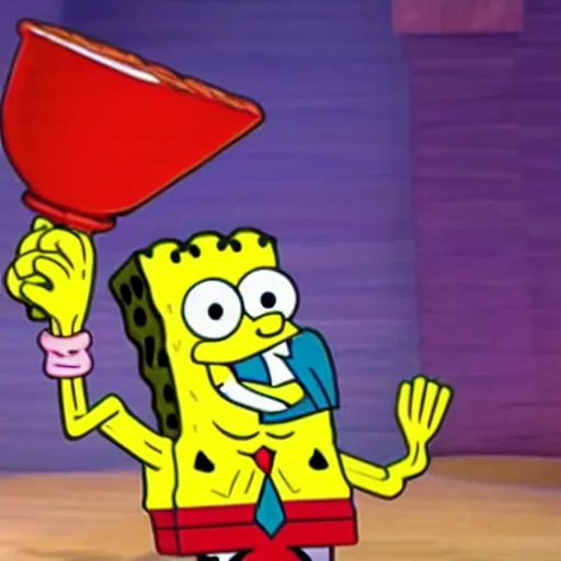 Prompt: spongebob on a ted talk