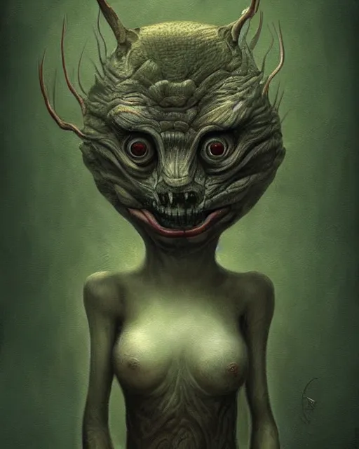 Prompt: a painting of a strange creature with strange eyes all over it's body, by anton semenov