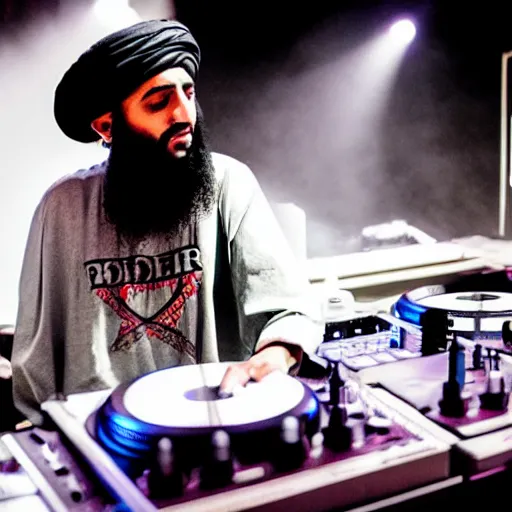 Prompt: DJ Osama Bin Laden (boilerroom sick party)