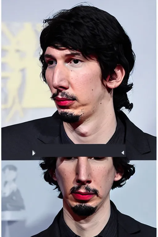 Prompt: adam driver as an anime character, film quality