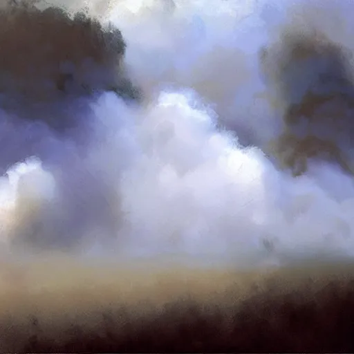 Prompt: smoke clouds, craig mullins