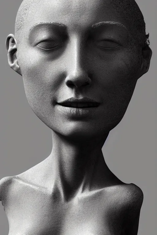 Image similar to an extremely high quality hd, a sculpture of a human being held by a horse, a surrealist sculpture by vanessa beecroft, featured on zbrush central, new sculpture, zbrush, lovecraftian, grotesque, 8 k, ultra realistic, very realistic