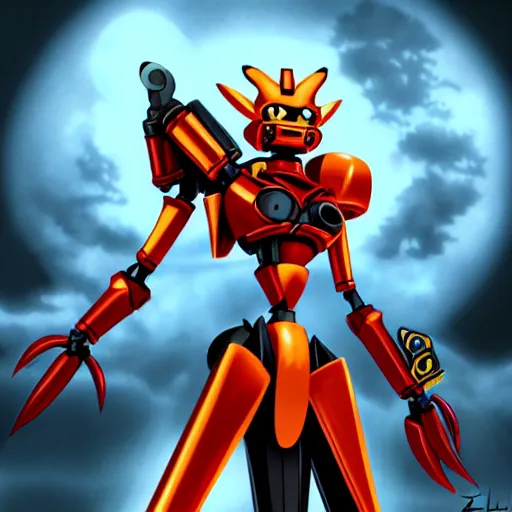 Image similar to highly detailed exquisite fanart, of Makuta Antroz from Bionicle, but as an anime girl with Golden Eyes and Red Hair, red metal armor, close-up shot, bat wings, epic cinematic shot, professional digital art, high end digital art, singular, realistic, captura, DeviantArt, artstation, Furaffinity, 8k HD render