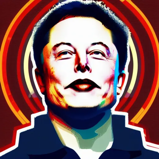 Prompt: elon musk in the style of south's park, highly detailed, centered, solid color background, digital painting
