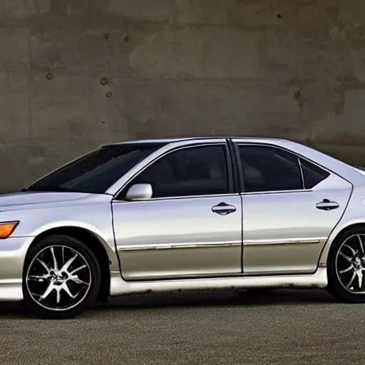 Image similar to toyota camry 9 9 with wings flying in the sky