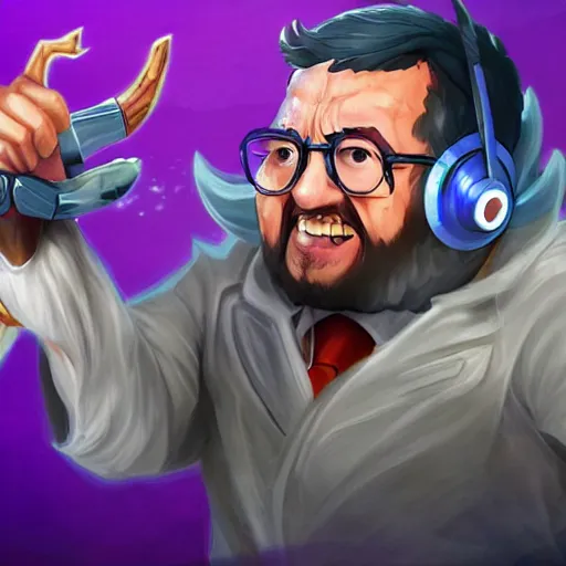 Image similar to mariano rajoy league of legends champion splashart