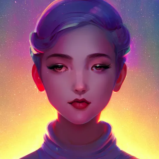 Image similar to Goddess of galaxies, ambient lighting, 4k, lois van baarle, ilya kuvshinov, rossdraws, artstation