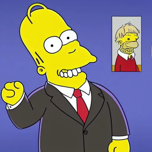 Prompt: Boris Johnson in the Simpsons, high definition, 4k, ultra HD