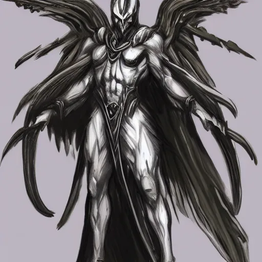 Image similar to concept art fantasy, archangel lucifer