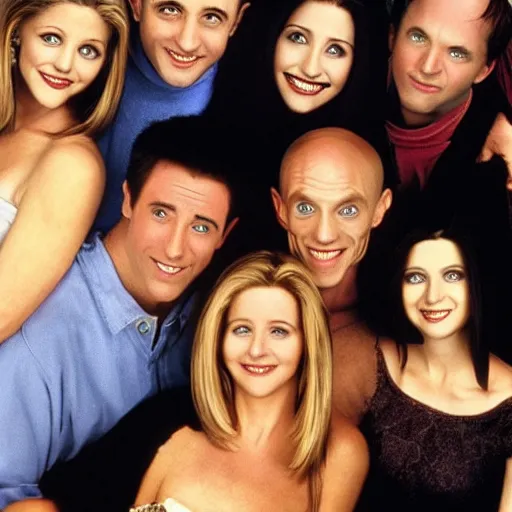 Prompt: The cast of Friends but all the actors are Nosferatu, hyper realistic photo, 8k