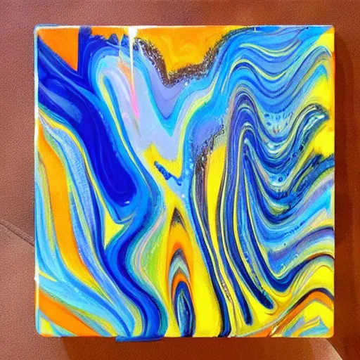 Prompt: “acrylic paint pour, marbling, very detailed, 8k 4k”