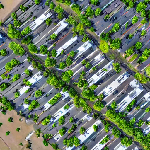 Prompt: top down view of a poor trailer park, realistic, hdr, hdd, 8 k,