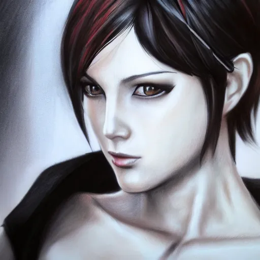 Prompt: realism drawing of ada wong from resident evil, high detailed, 4 k, professional lighting