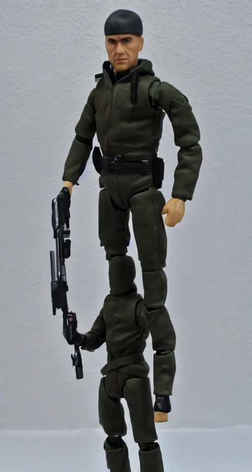 Image similar to 1 9 8 0 hasbro style gi joe action figure, full body, highly detailed, sci fi, joytoy, hasbro black series, photorealistic