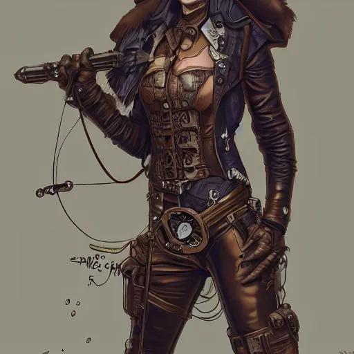 Image similar to lineart, colour, superhero, full body portrait, steampunk, hyperdetailed, artstation