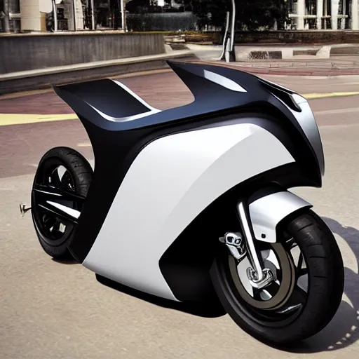 Image similar to high concept Honda motorbike for Uber delivery