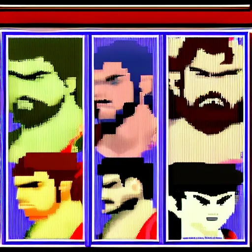 Prompt: sprite sheet of Khabib, SNES, fighting game