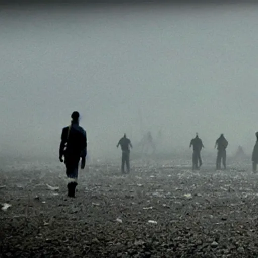 Prompt: cinematic still from an End of the world film about a global pandemic (2009), cinematic