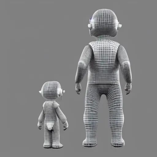 Prompt: 3d avatar character astronaught, spaceman. helmet, full body, bearbrick, by Tatsuhiko Akashi,