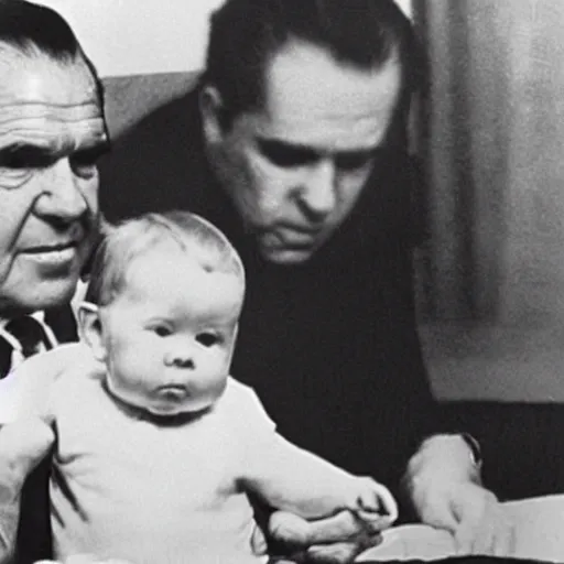 Image similar to richard nixon as a baby