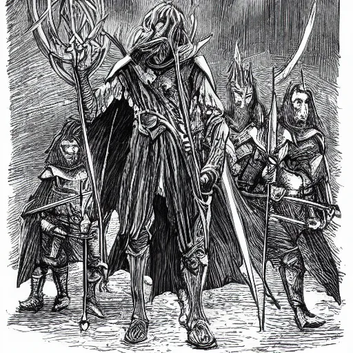 Prompt: the Dark Lord Sauron, who in an earlier age created the One Ring to rule the other Rings of Power given to Men, Dwarves, and Elves, in his campaign to conquer all of Middle-earth. From homely beginnings in the Shire, a hobbit land reminiscent of the English countryside, the story ranges across Middle-earth, following the quest to destroy the One Ring mainly through the eyes of the hobbits Frodo, Sam, Merry and Pippin.