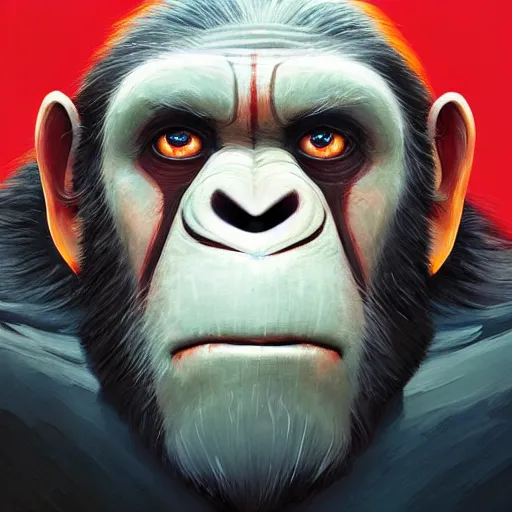 Image similar to face icon stylized minimalist war for the planet of the apes, loftis, cory behance hd by jesper ejsing, by rhads, makoto shinkai and lois van baarle, ilya kuvshinov, rossdraws global illumination