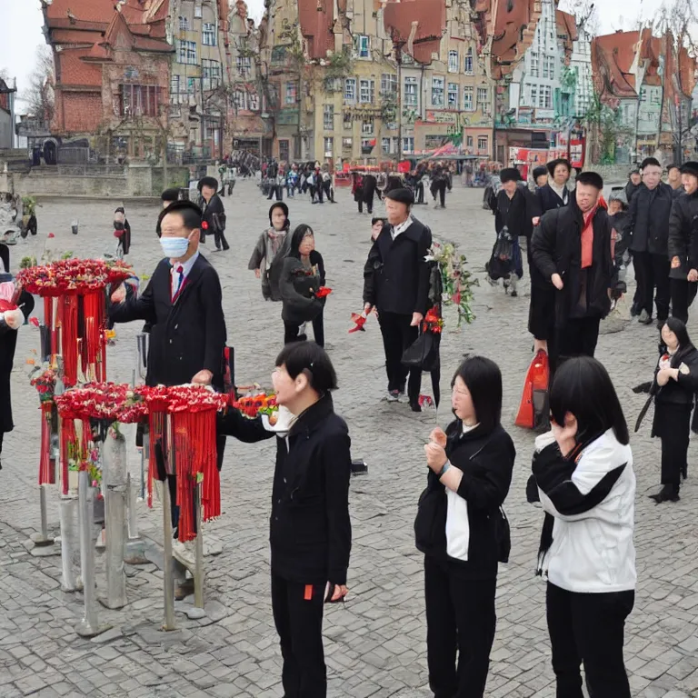 Image similar to chinese emissaries paying tribute to the city of gdansk