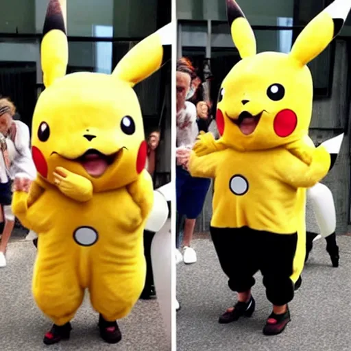 Prompt: Chris Hemsworth in a Pikachu suit