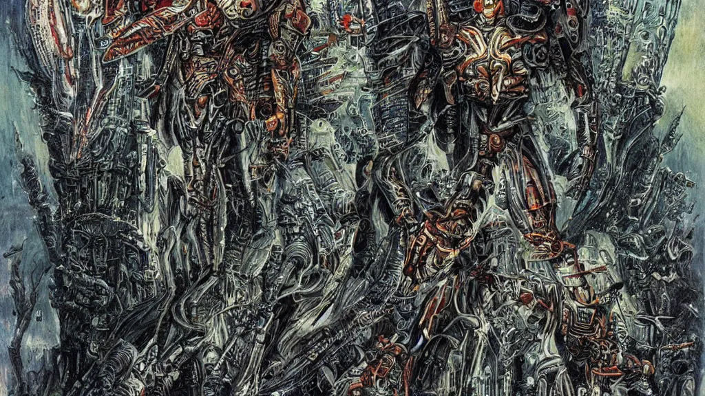 Prompt: exotic alien empire by Philippe Druillet, cinematic, hyperrealistic