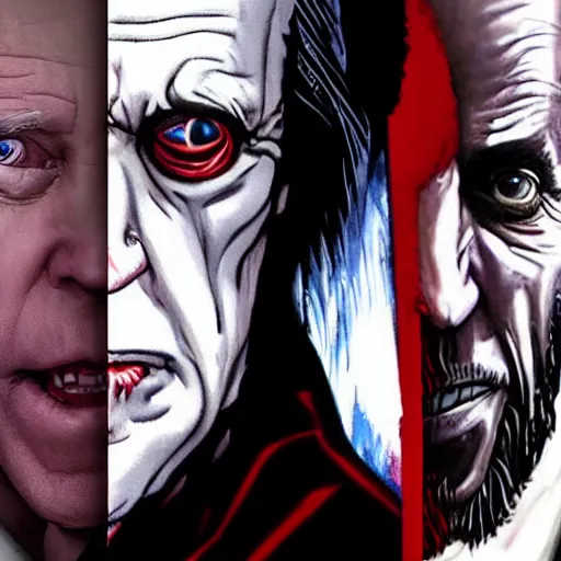 Image similar to joe biden as morbius in the style of francis o'toole, lucid dream series, cinematic, hyper - realistic, very detailed, ray tracing, 8 k resolution, long - shot, sharp focus, low angle, 3 5 mm photograph, wide lens
