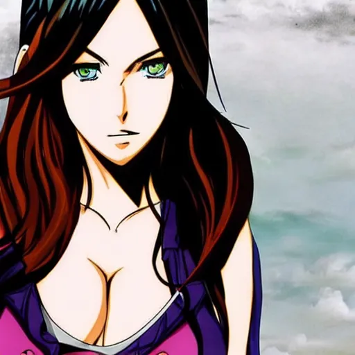 Image similar to megan fox as an anime character