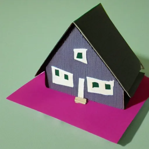 Image similar to an house make from tooth pick