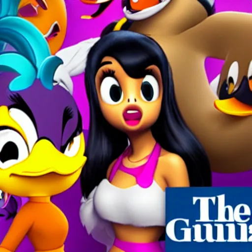 Prompt: ariana grande as a special guest in movie duck tales