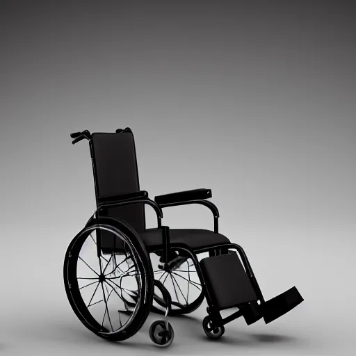 Image similar to a 3d render of a surreal wheelchair, ultra detailed, realism, 8k, octane render, unreal engine