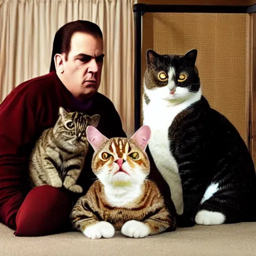 Image similar to the sopranos with cats