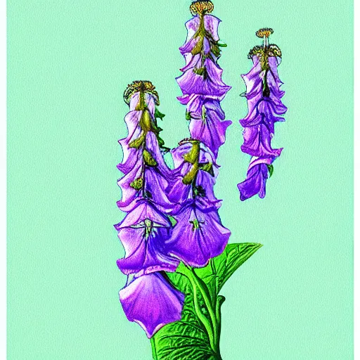 Prompt: a painting of Campanula medium, illustration, Vector art, highly detailed, Artstation