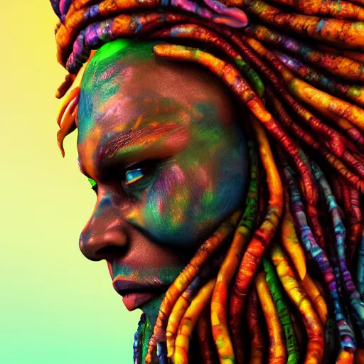 Prompt: photorealistic humanoid rasta banana. hyperdetailed photorealism, 1 0 8 megapixels, amazing depth, glowing rich colors, powerful imagery, psychedelic overtones, 3 d finalrender, 3 d shading, cinematic lighting, artstation concept art