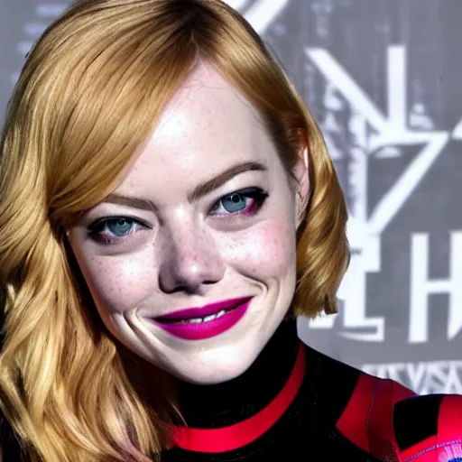 Image similar to Emma Stone as Spider-Gwen