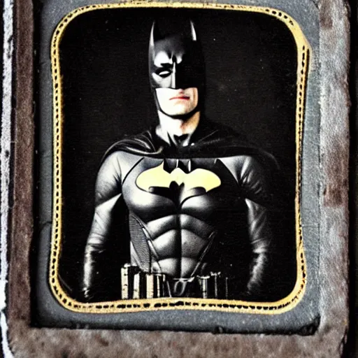 Image similar to Batman tintype photo